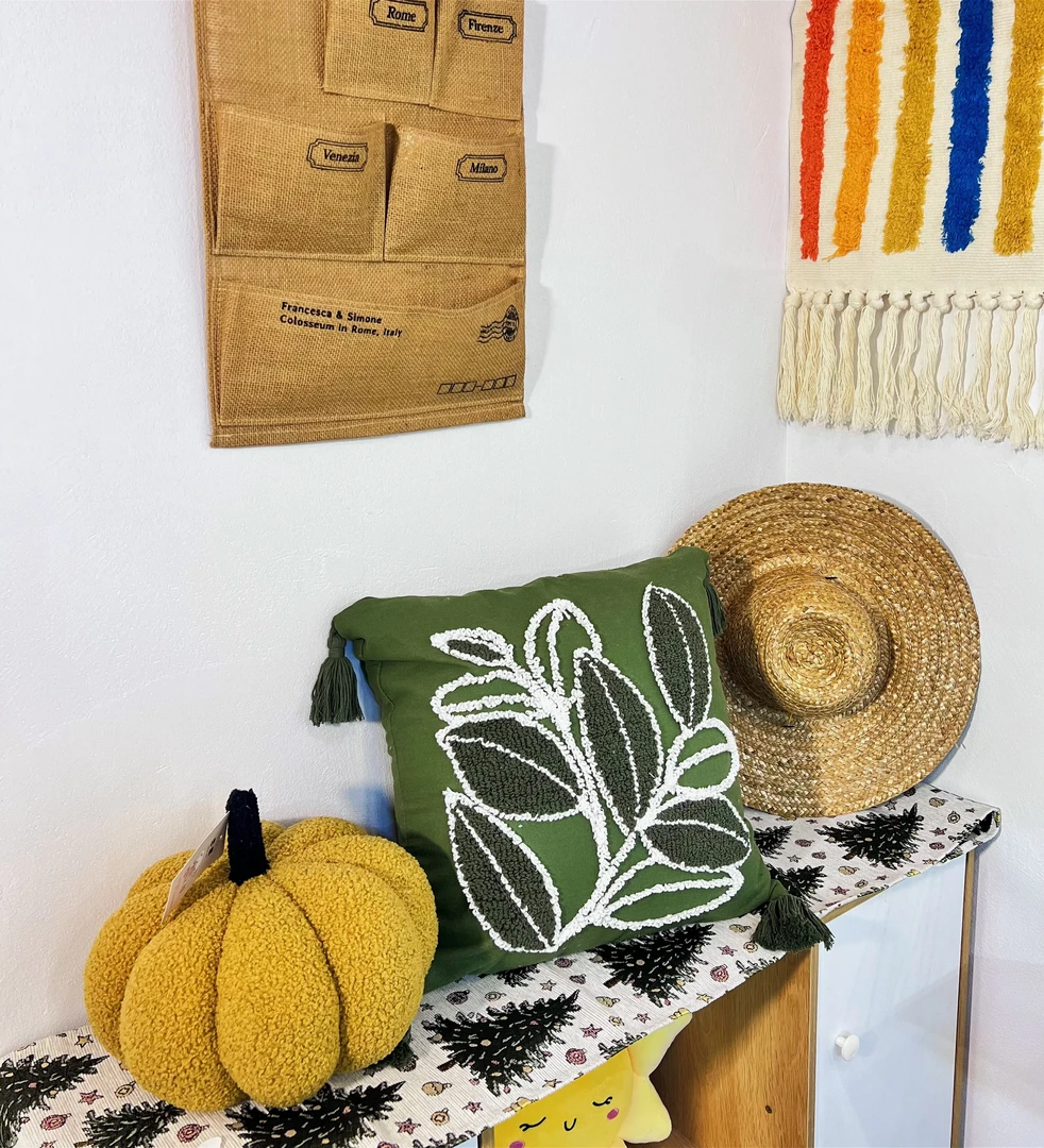 北欧方形靠枕波西米亚摩洛哥靠垫簇绒圈绒绒布枕靠枕复古编织抱枕