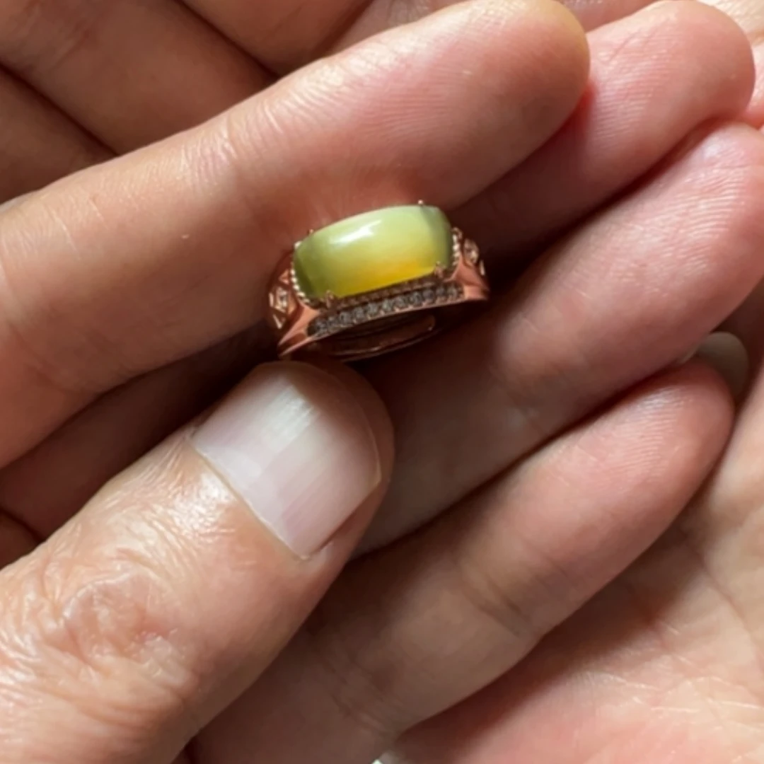 【闪购商品】和田玉戒指银S925镶嵌⏳