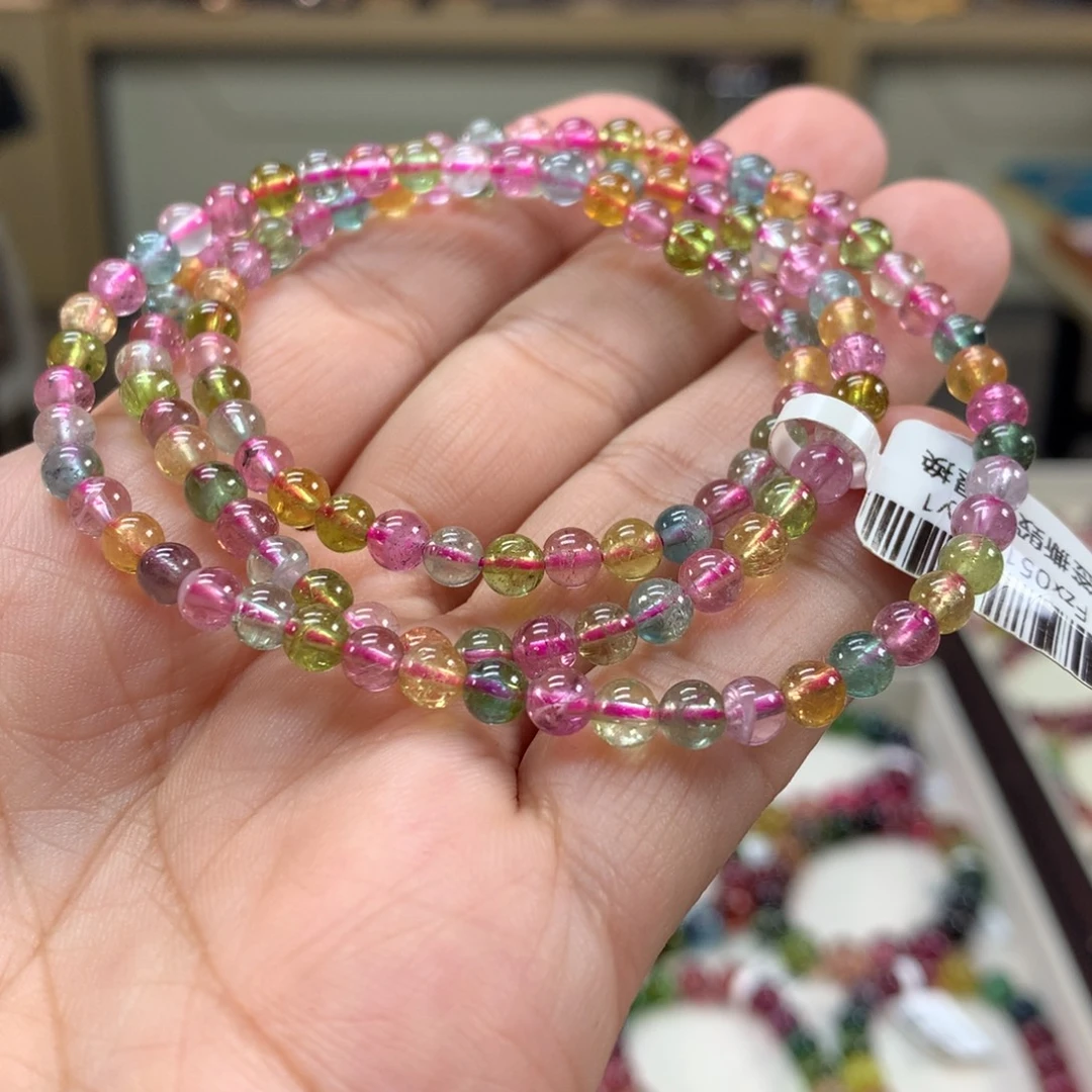 碧玺未镶嵌手链4:5左右