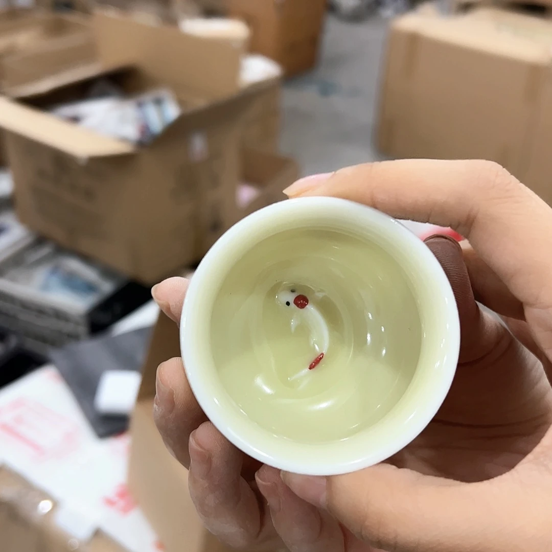 龙泉云间青瓷小米茶器