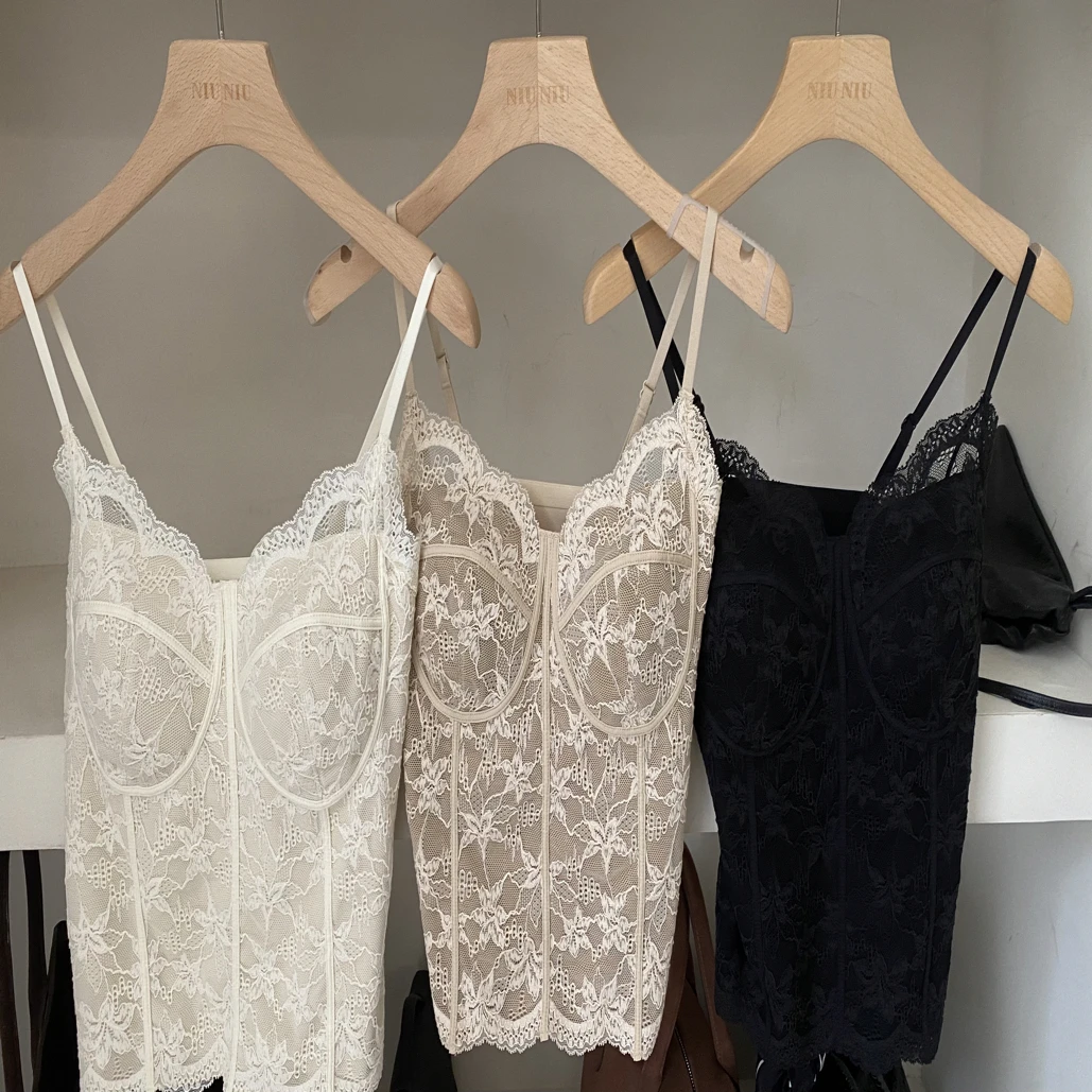NIU NIU家2025年拼接蕾丝，肩带可调节