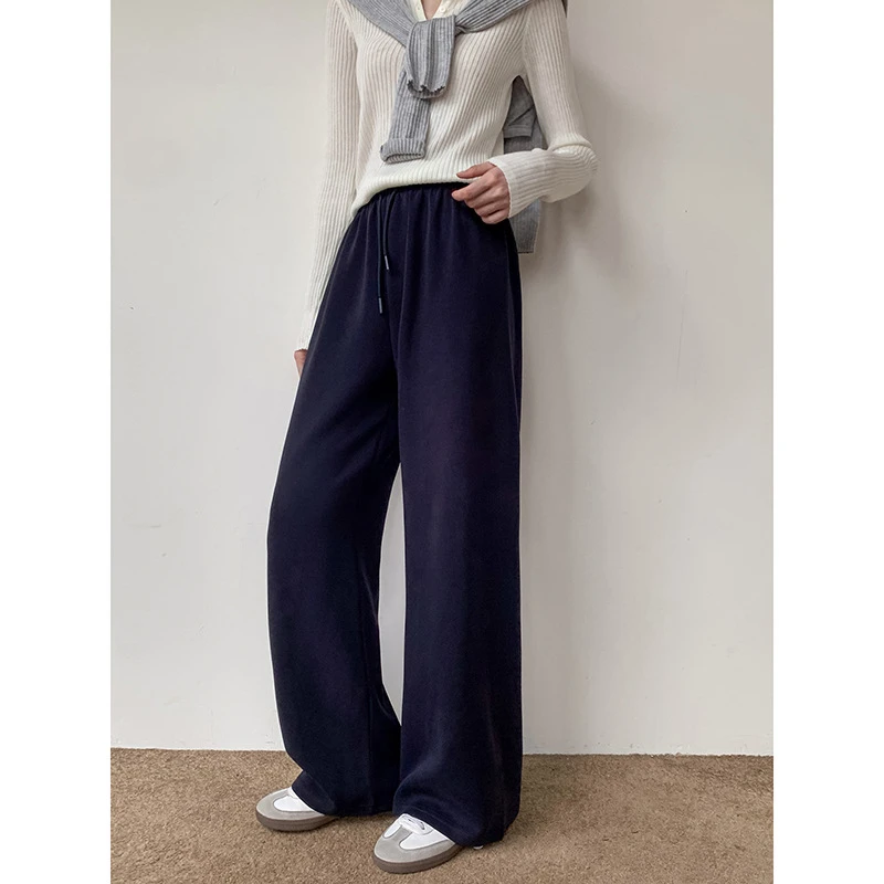 【舒软垂垂裤】韩系亚麻系带直筒休闲裤秋季宽松阔腿裤