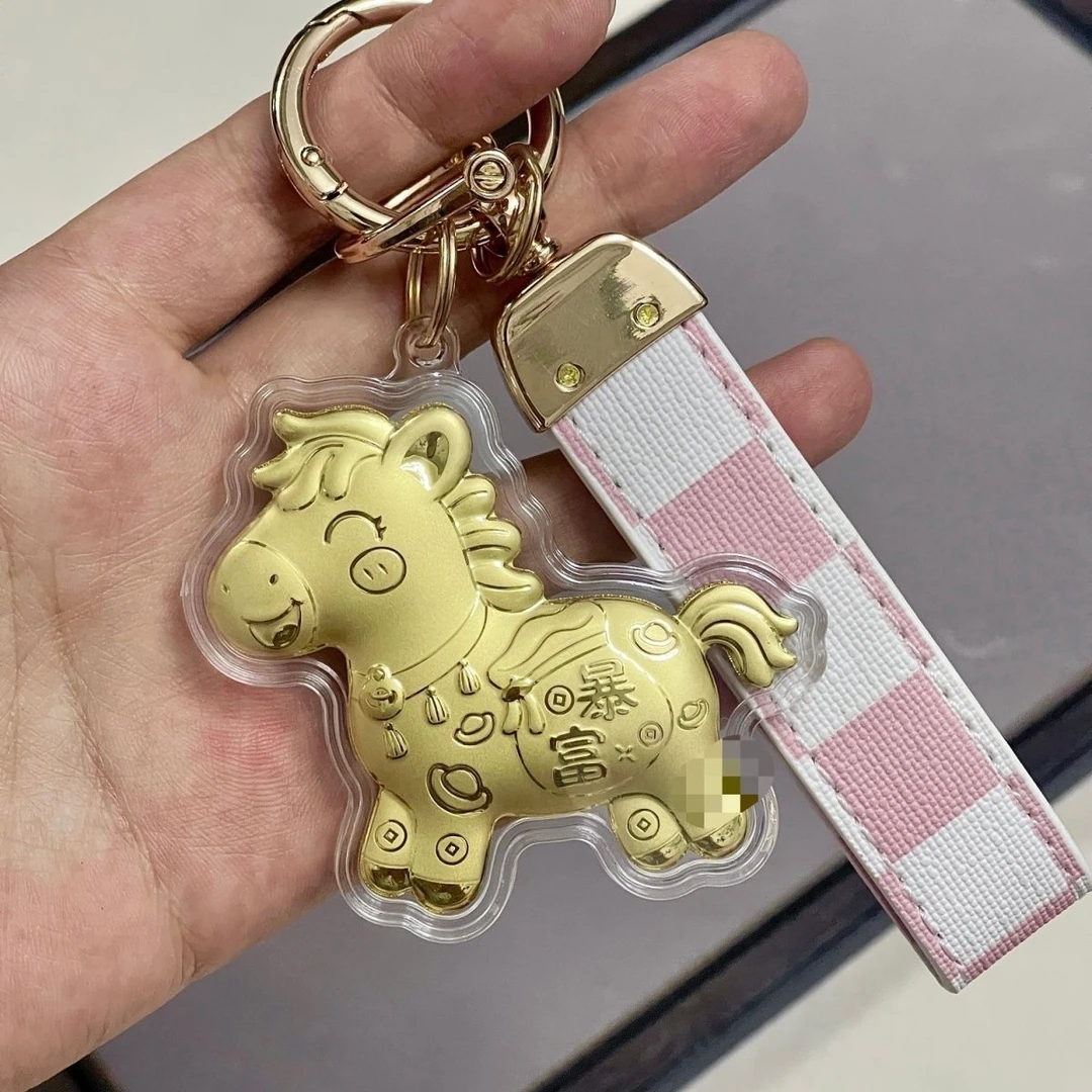 马上暴富钥匙扣链爆款2025新款ins小饰品包包挂件书包挂件小马