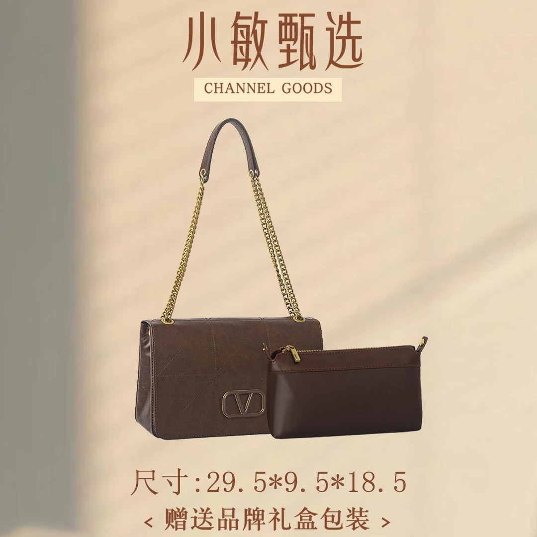 【小敏精选】渠道货ZT-8003-美式咖斜挎款单肩包单肩时尚女包