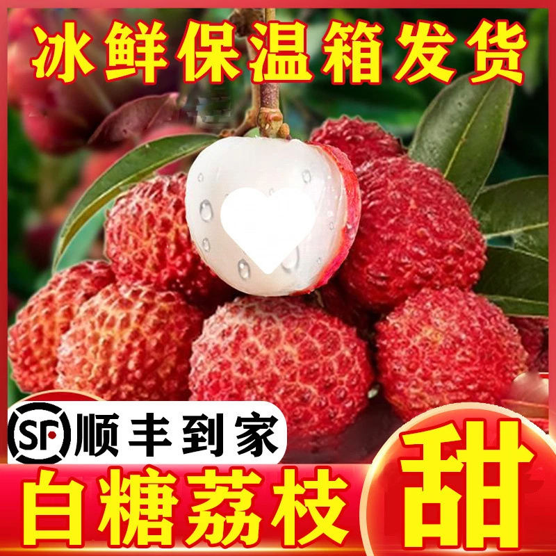 新鲜头茬荔枝黑叶白糖罂当季现摘桂味荔枝新鲜水果新鲜荔枝妃子笑