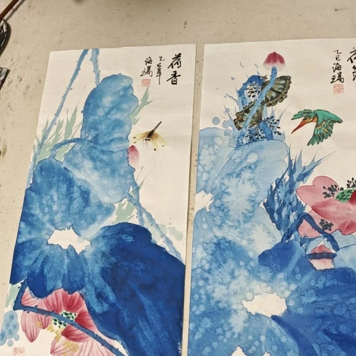 国画贾海瑞老师现场定制