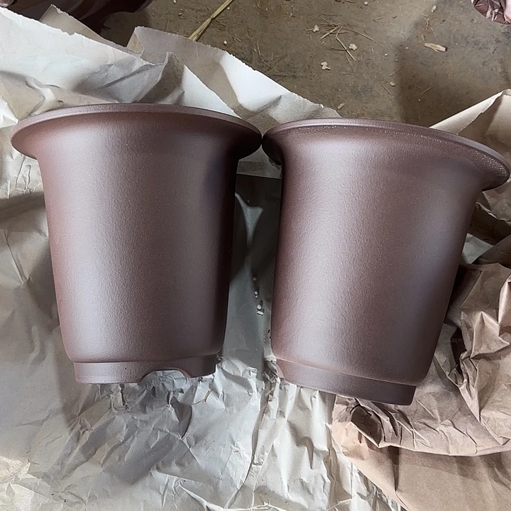 20×20两只手工兰花盆