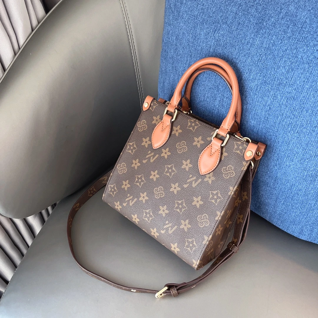 爱时尚包包【小号琴谱包】6806-1经典印花百搭肩包双面气质手提包