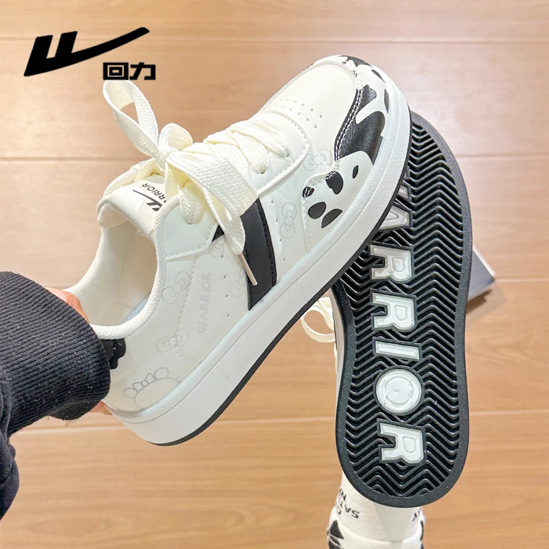 回力可爱猫咪板鞋女2026春秋新款韩版休闲鞋厚底户外初中生小白鞋