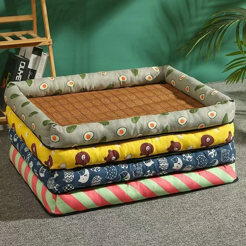 夏季狗窝凉席窝猫窝藤席窝中小型犬猫通用睡窝降温窝泰迪凉快小窝