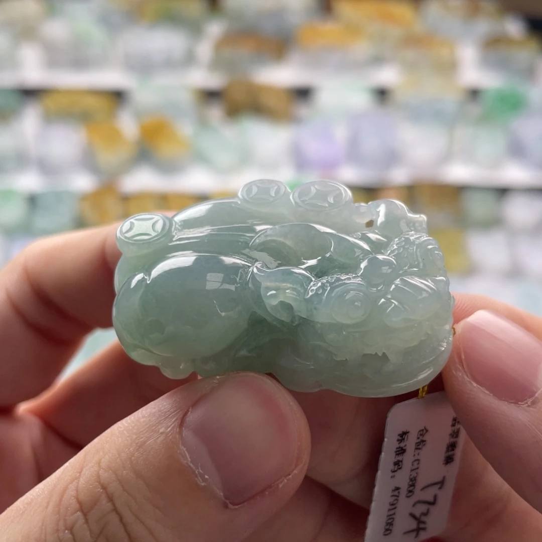 翡翠未镶嵌颈饰貔貅17