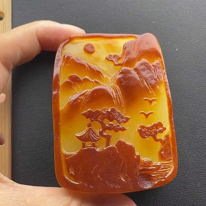 琥珀颈饰未镶嵌天然琥珀蜜蜡