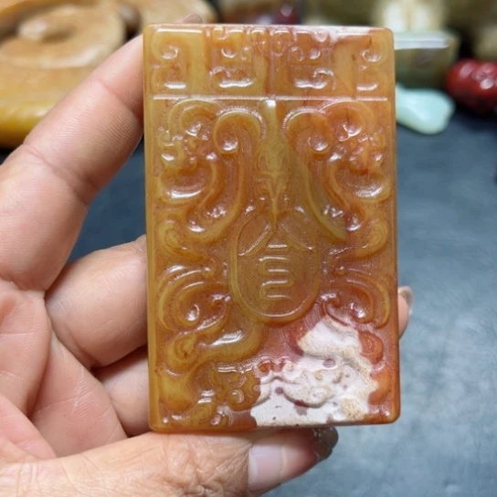 吊坠白玉菩提把件