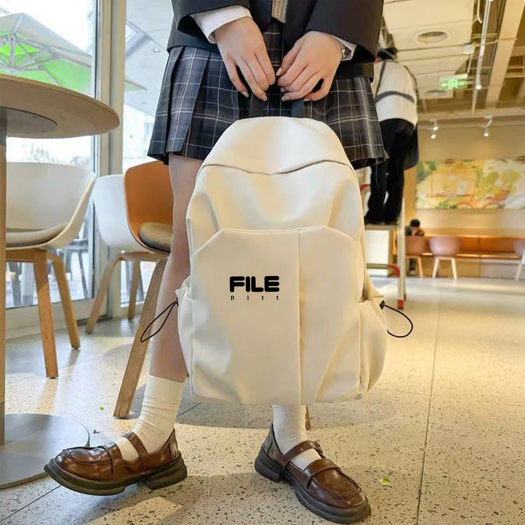 File Pltt男女初中生大容量高中学生五角星背包新款双肩包6023