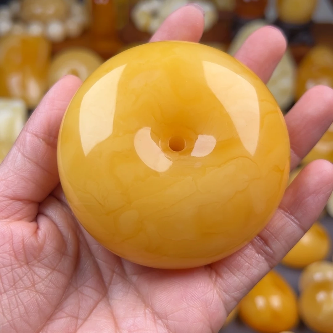 琥珀颈饰未镶嵌纯天然琥珀蜜蜡无优化