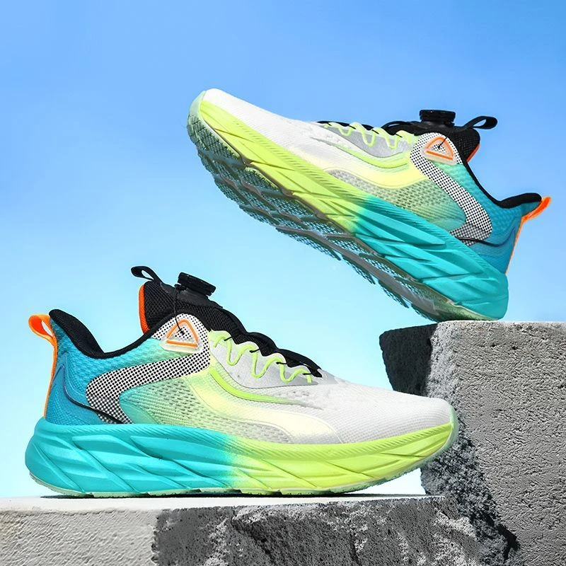 36-48春夏季透气旋转纽扣情侣运动休闲鞋男鞋特大码跑步鞋女鞋