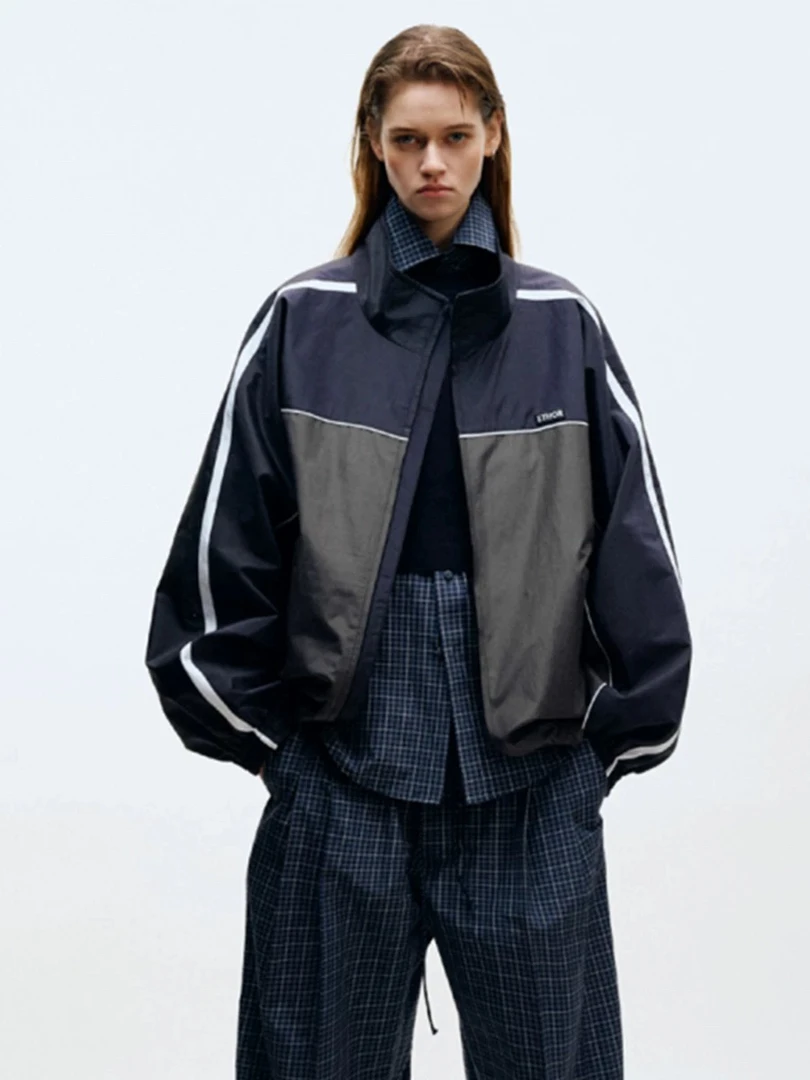 [新品]ETHOR设计师品牌25春夏大领子拉链夹克外套