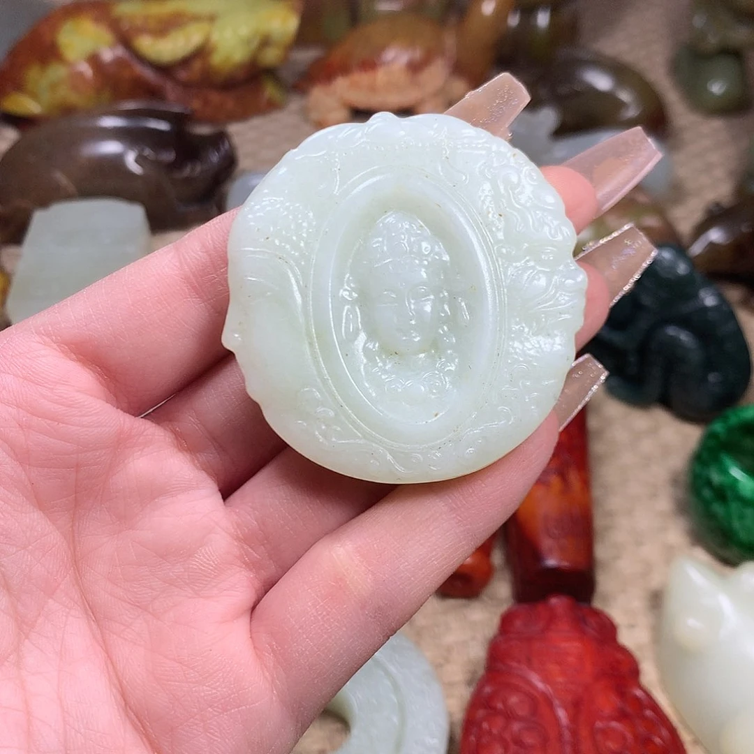 白玉菩提吊坠挂件