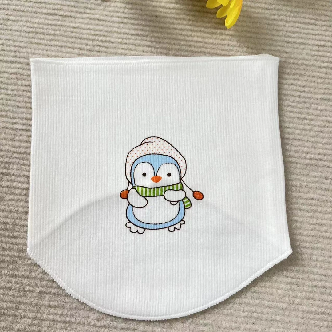 新生儿彩宝宝色弹力单层肚围纯棉护肚卡通婴儿儿童无缝护脐防着凉