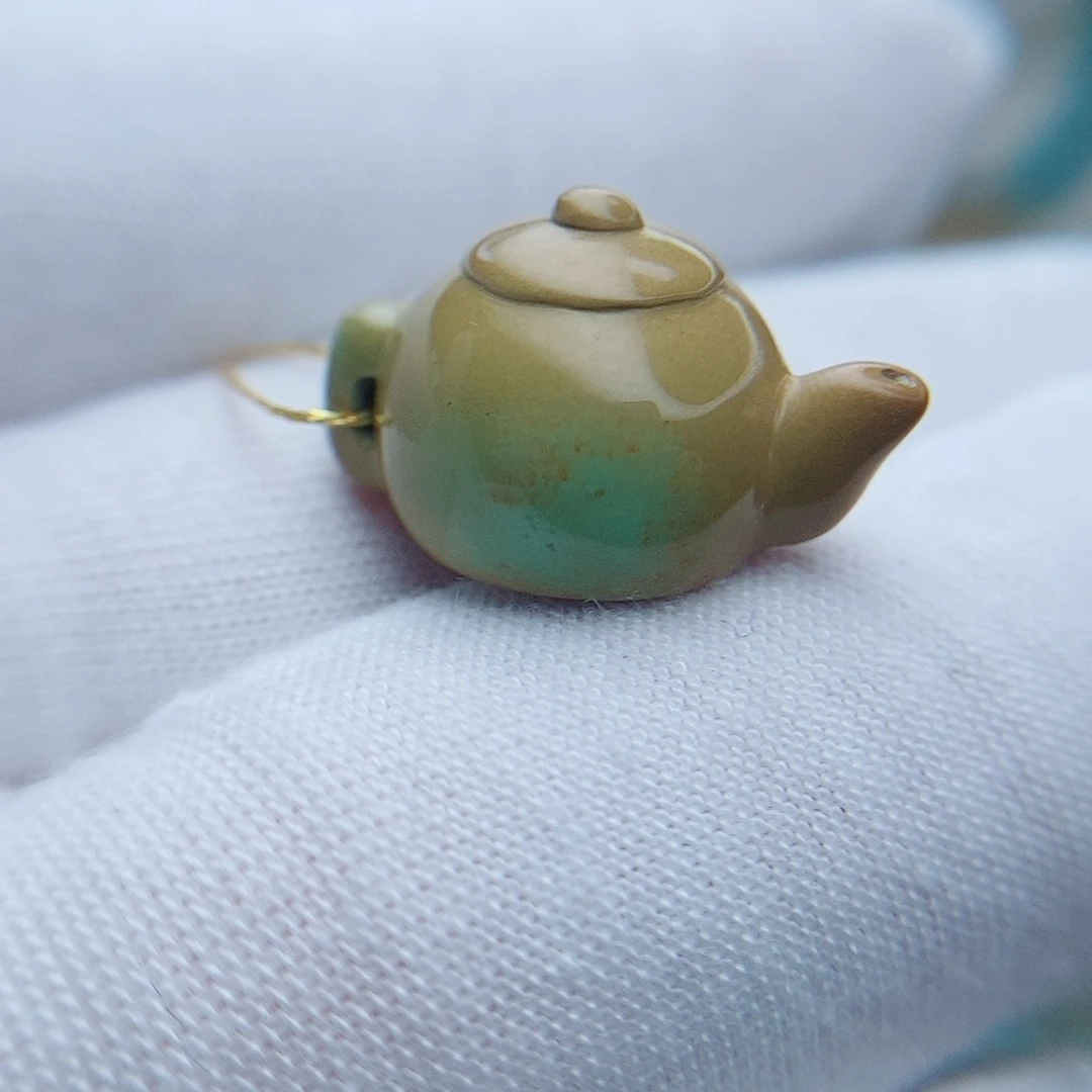 绿松石未镶嵌茶壶小吊坠
