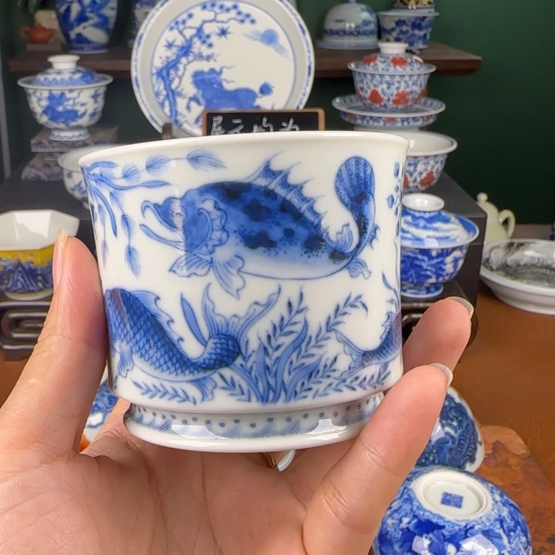 杯望月怀古鱼乐图。