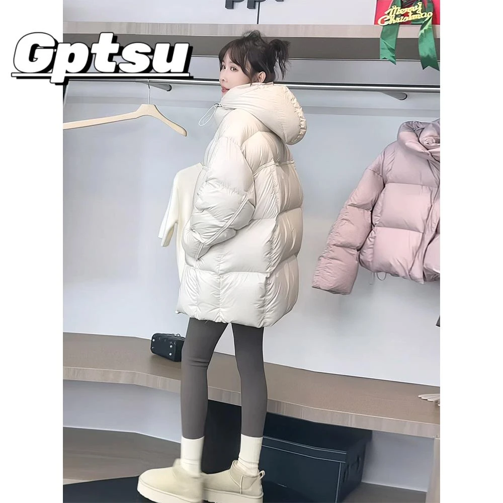 GPTSu今年流行的羽绒服2025年秋冬季时尚新款连帽宽松面包外套女