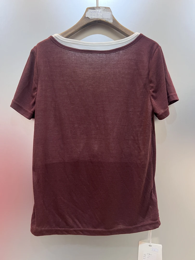 静姐  新款百搭刺绣花纹重工短袖上衣251129