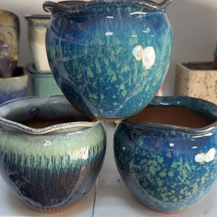 紫砂花盆口15高15，111111