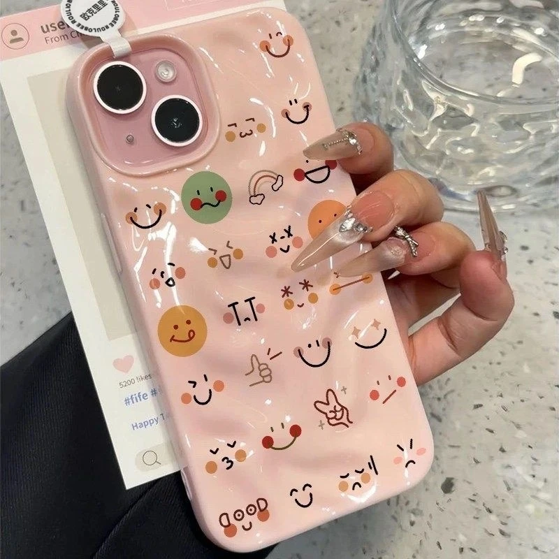 BANCA满屏表情适用苹果17/16Promax新款手机壳15褶皱纹14全包1312