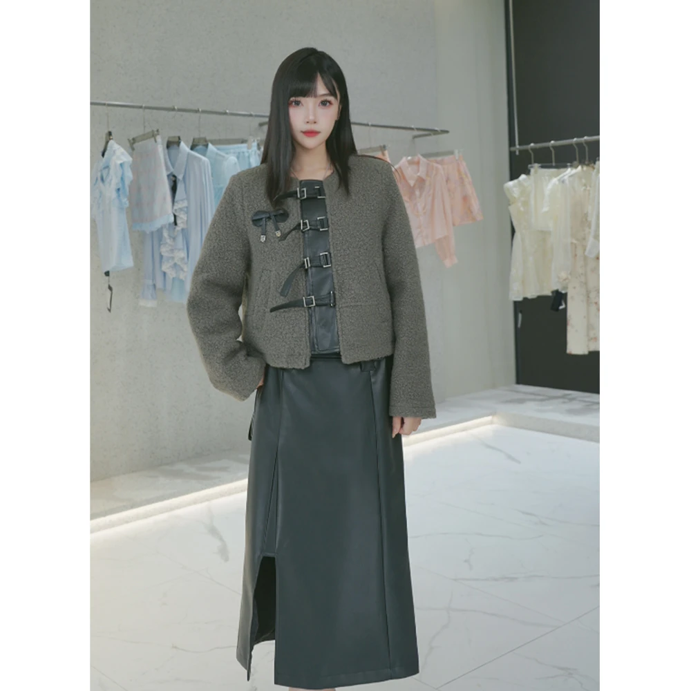 【云雾松林】小众设计师气质定制轻奢气质女冬季女套装G24DT070956