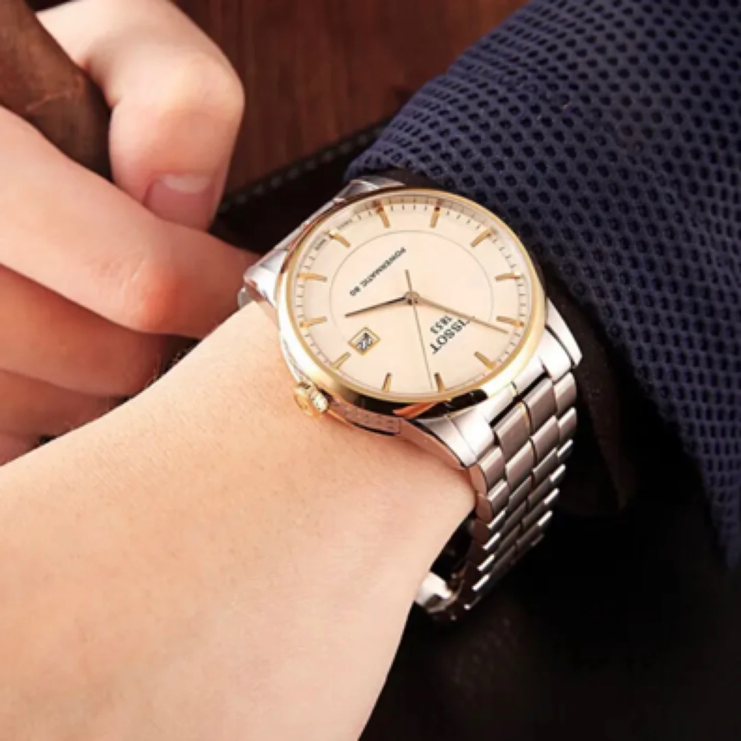 99新 Tissot/天梭 豪致系列41mm男士经典时尚自动机械腕表80机芯