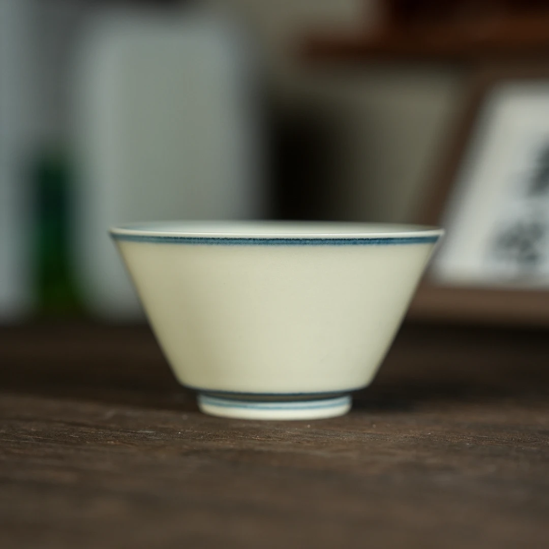 【墨舍好物】msmg11墨舍慕古大道至简马蹄杯复古陶瓷主人杯手绘茶具