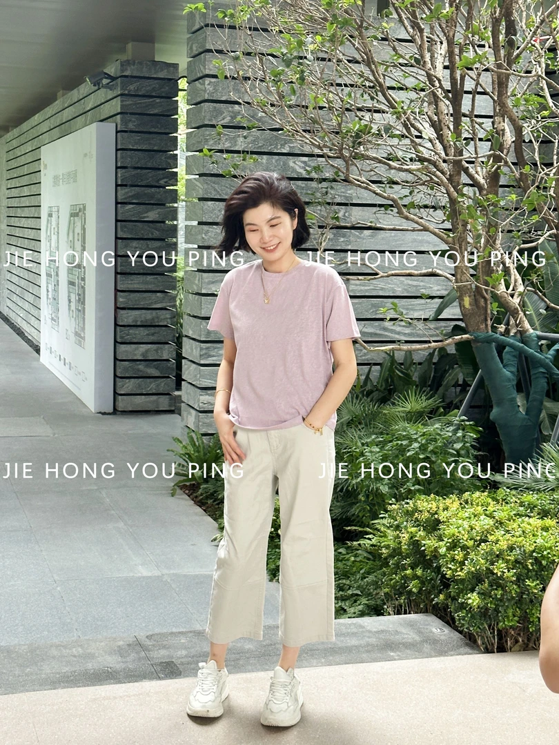 2025夏季薄款透气白色阔腿牛仔裤女显瘦八分裤休闲直筒裤子W1285