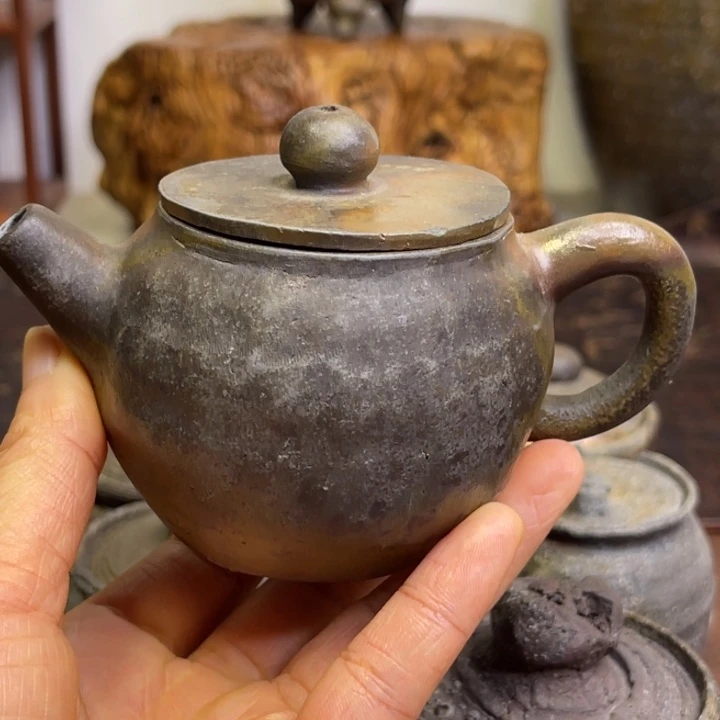 备前烧作品真殿左鹤后手有飞皮
