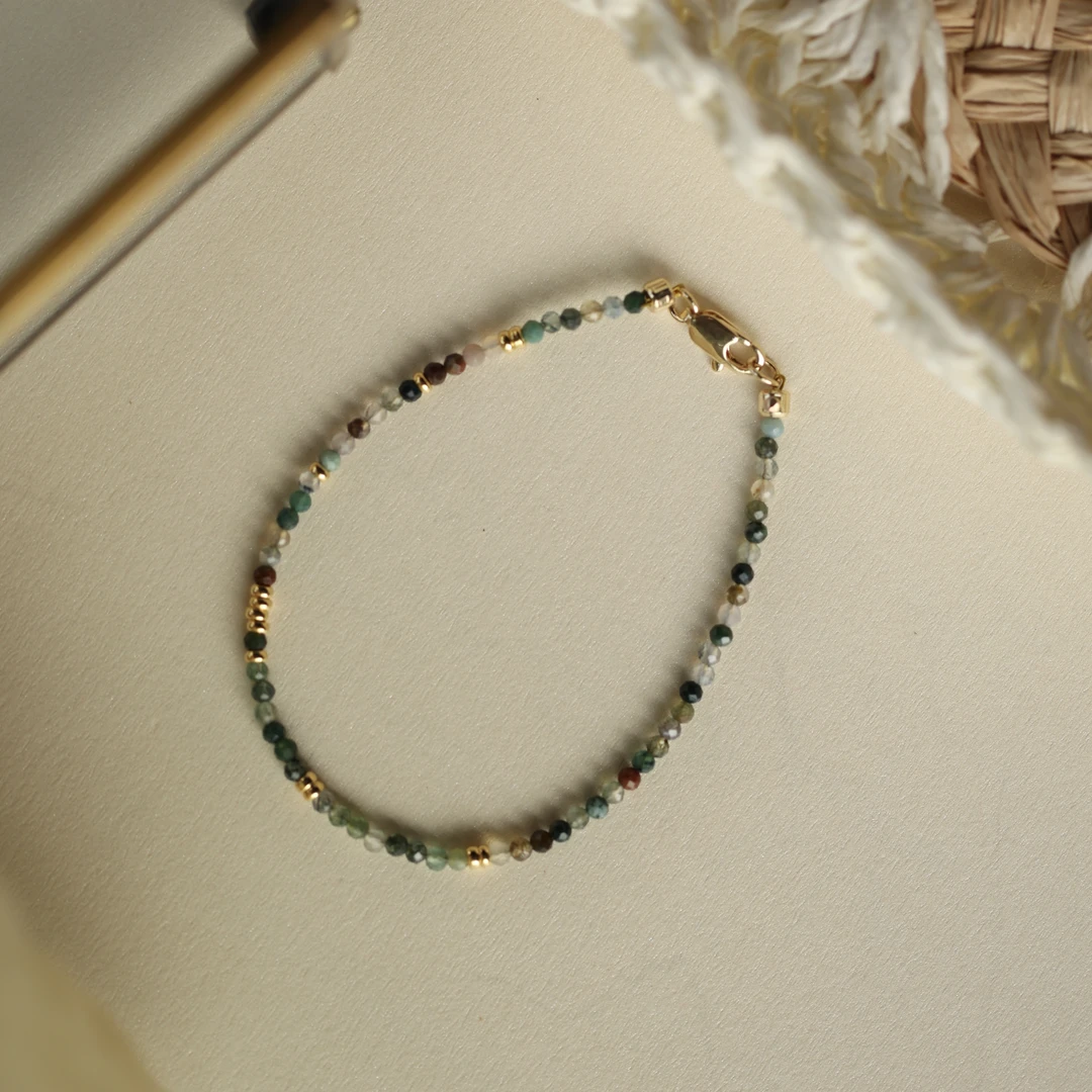 非金属合成锆石手链 拼接款简约原创手链【哎呦家18879】