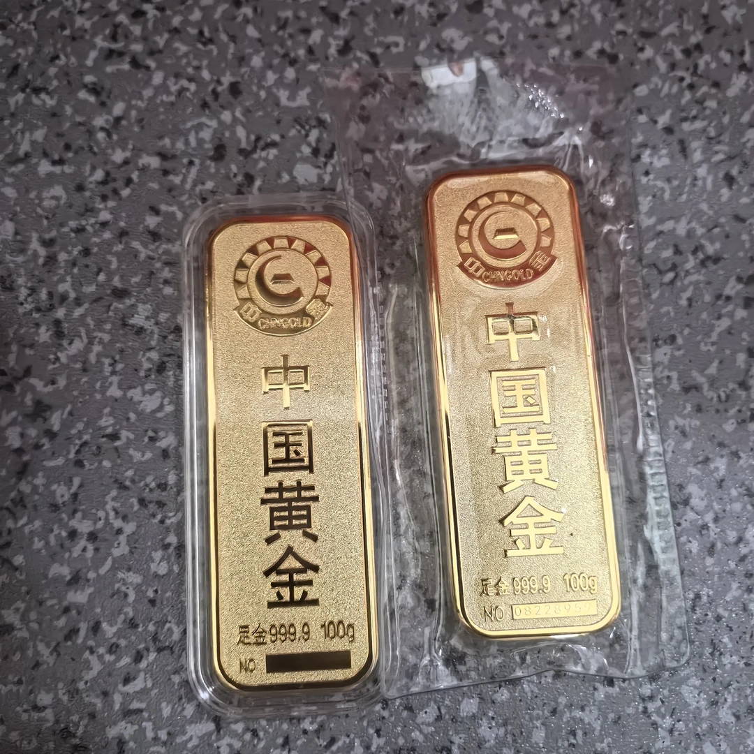 仿真金条金砖合金镀金投资道具金店银行展示中式假金砖收藏品摆件
