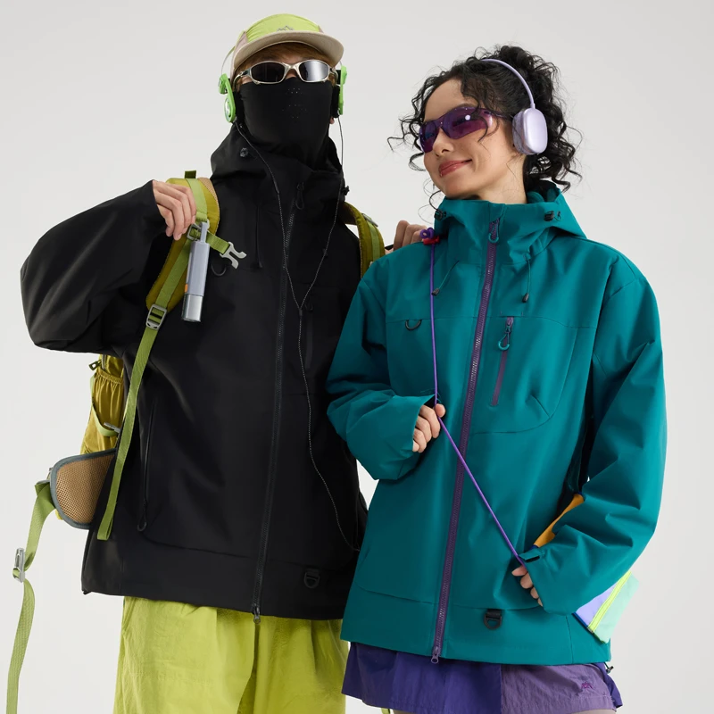 MY潮牌三合一冲锋衣一件两穿运动风情侣美式连帽夹克防风秋季外套