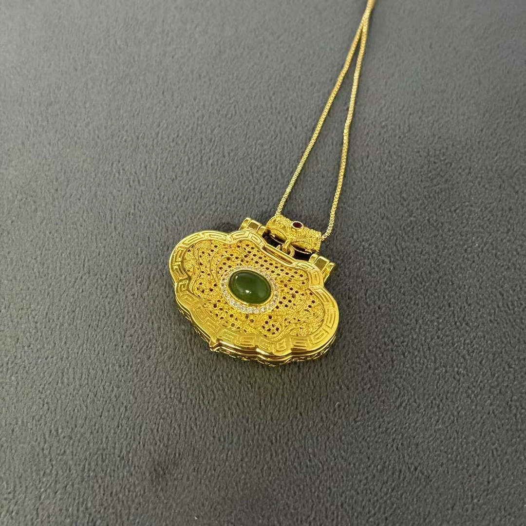 私人定制 典藏美丽首饰平安锁吊坠 jqx（赠链）