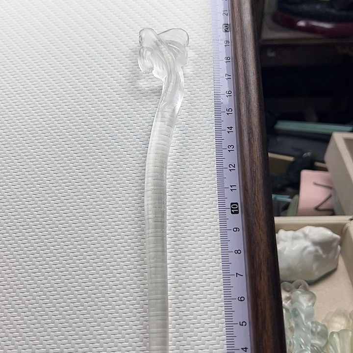 蛇纹石玉未镶嵌发簪小蜻蜓