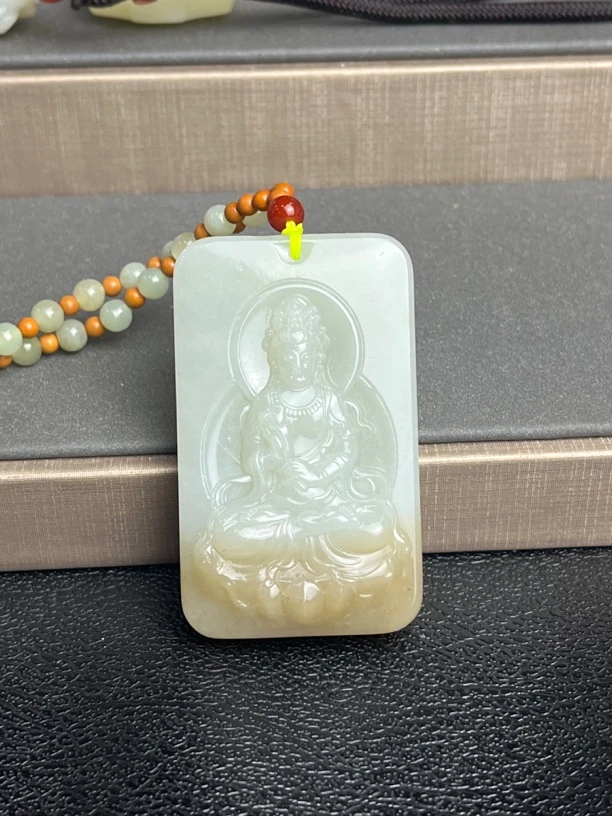 和田玉观音挂件1500