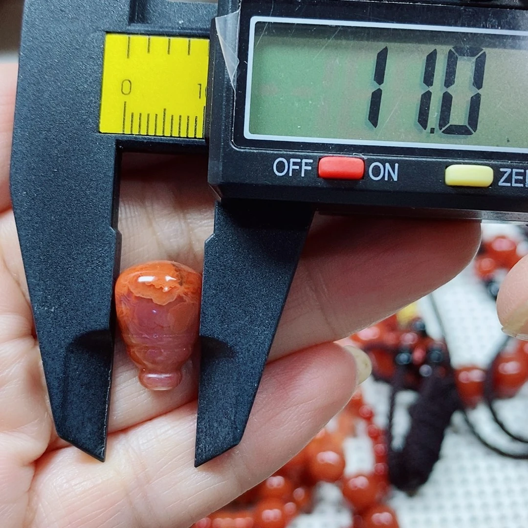 未镶嵌单珠南红玛瑙卡11三通