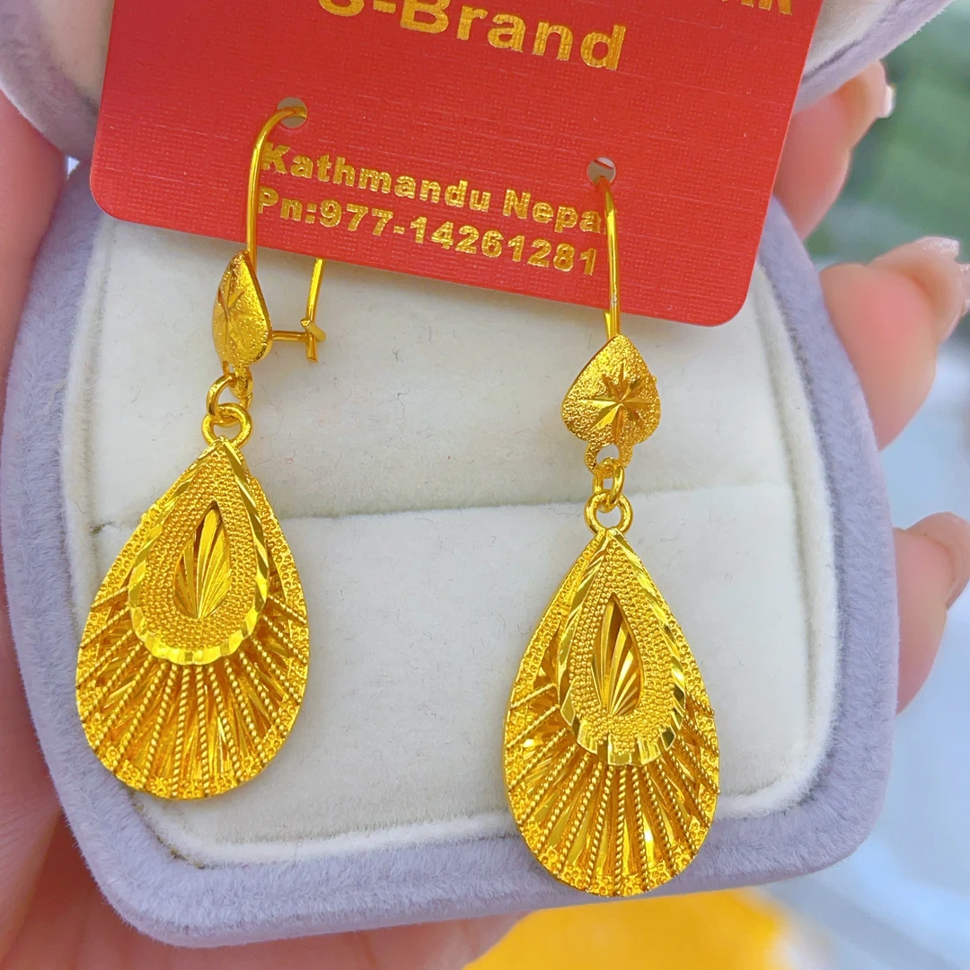 铜合金耳饰 974新款耳环爆款白搭时尚金色铜合金白搭时尚气质