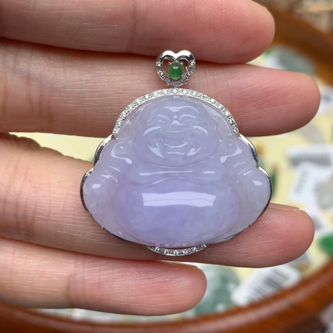 颈饰18K金镶嵌翡翠