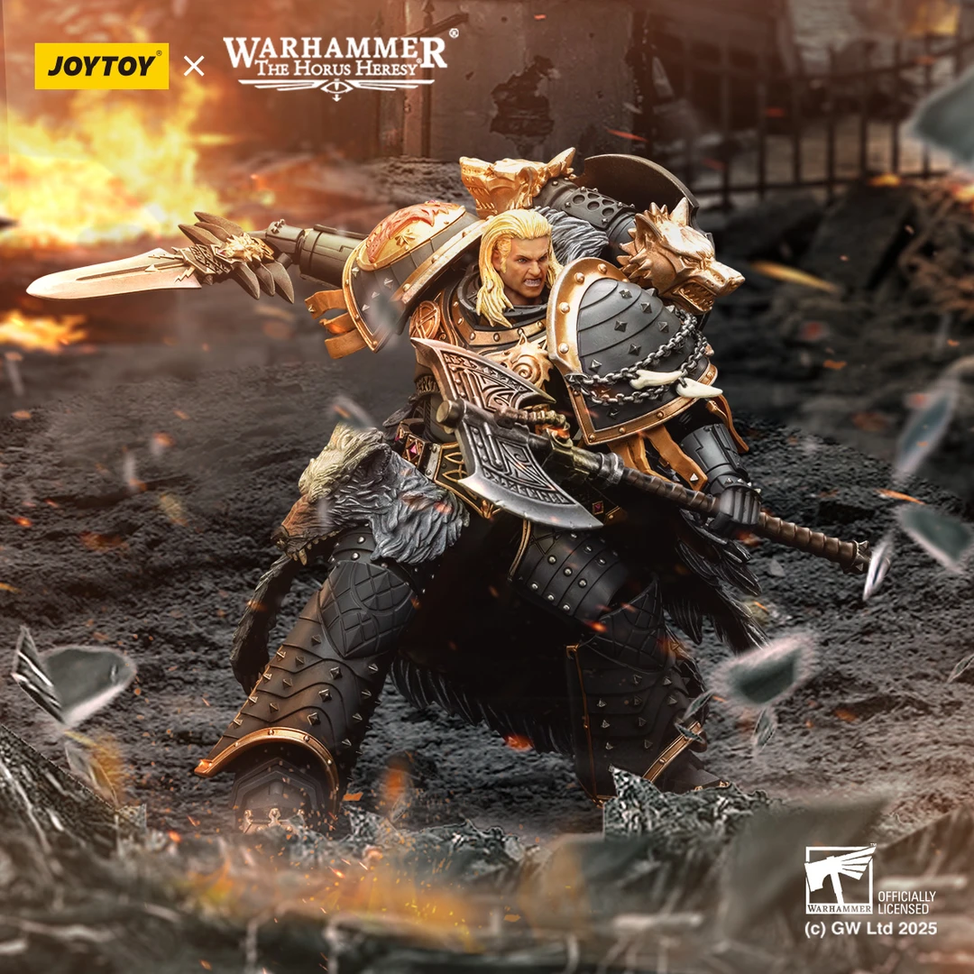 JOYTOY/暗源战锤正版联名 太空野狼 黎曼鲁斯 1:18可动模玩人偶