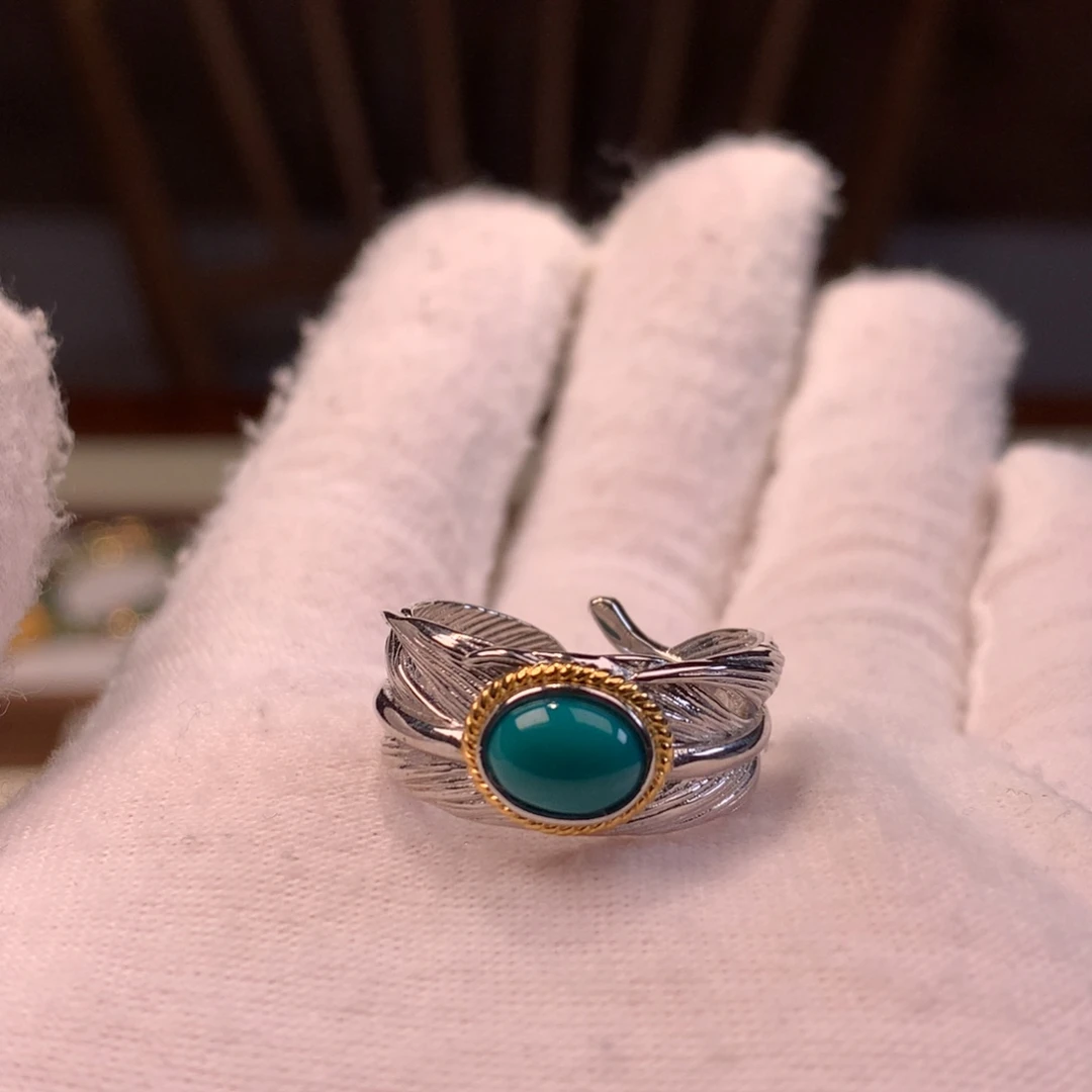 绿松石银S925镶嵌珠宝奇石