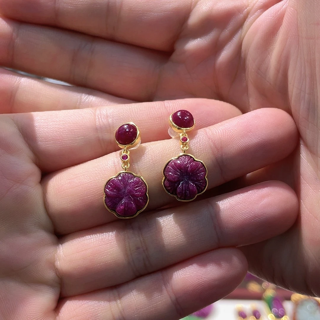 锦纶非金属吊坠红宝