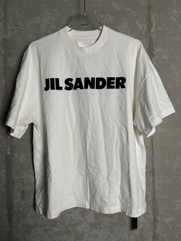 未使用 maje 全新未使用/S*1/JIL SANDER白色印花logo短袖/07839