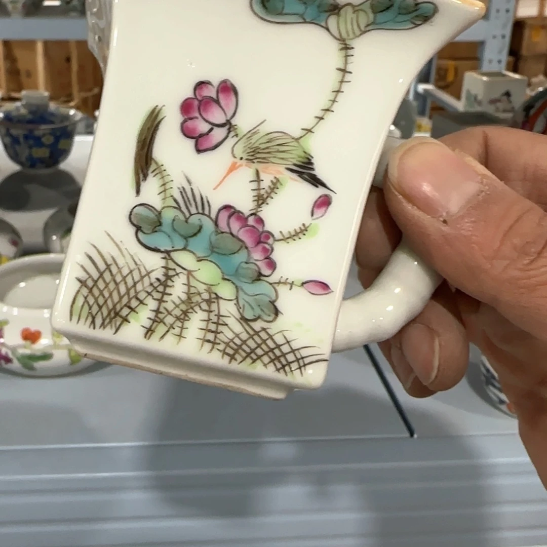 瓷片摆件手绘瓷器全部处理