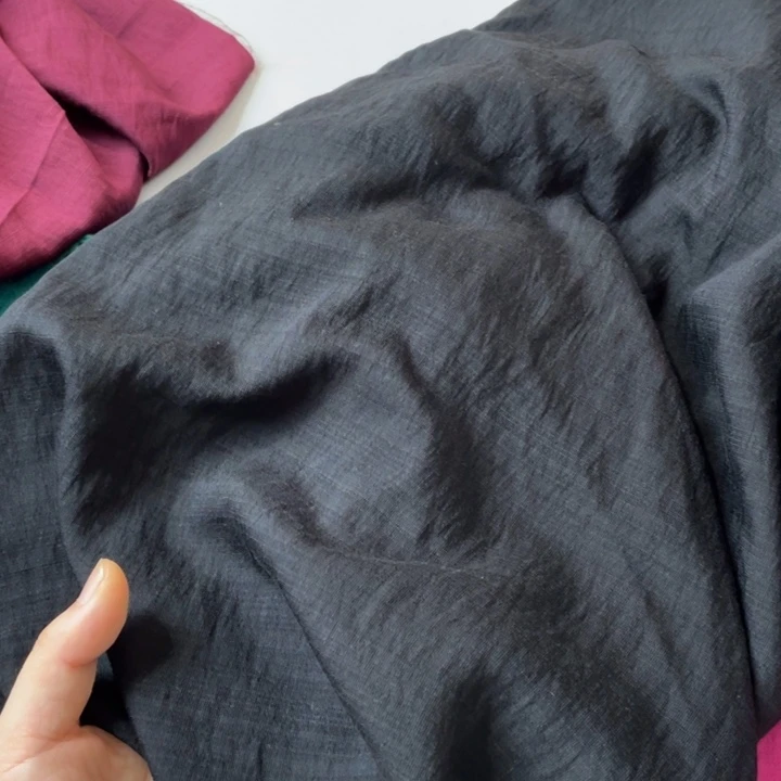 天丝（莱赛尔纤维）黑色棉麻2米