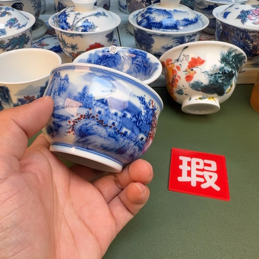 纯手工纯手绘茶具石头211